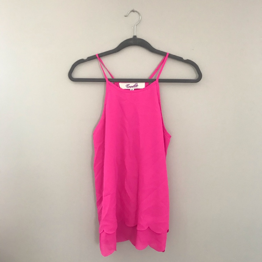 Francescas size small pink scalloped tank